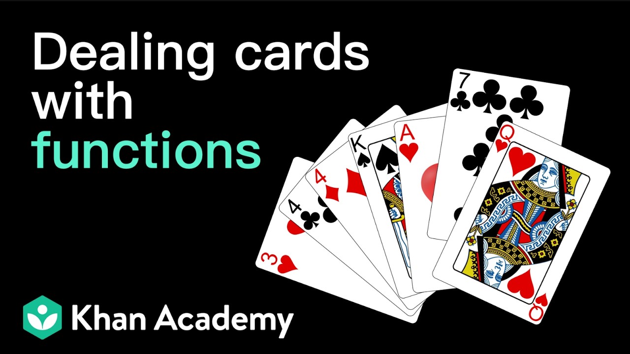 Dealing cards with functions | Intro to CS - Python | Khan Academy