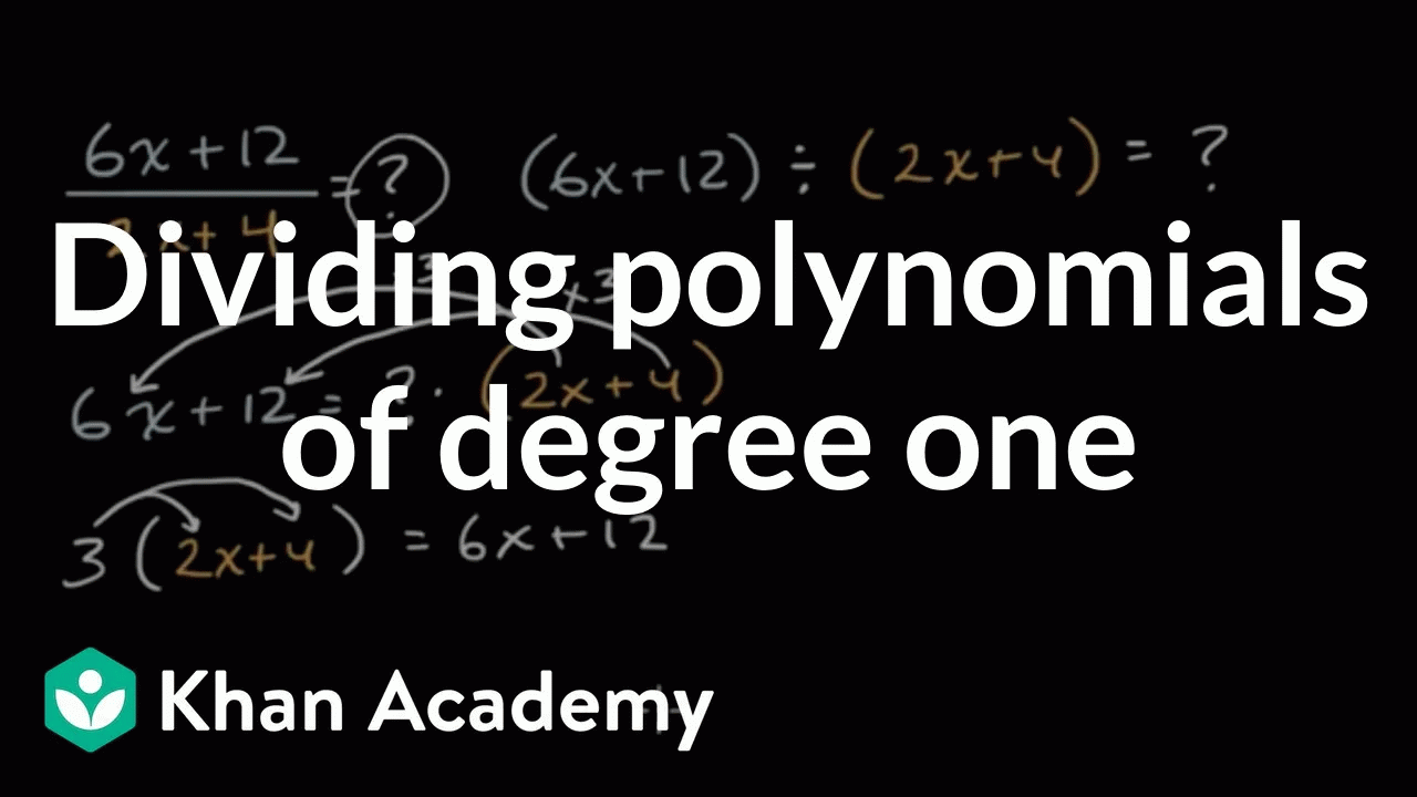 Dividing polynomials of degree one | Algebra 1 (TX TEKS) | Khan Academy