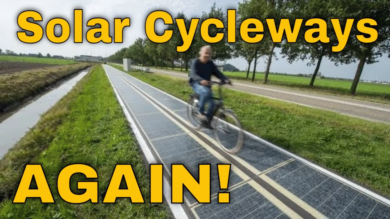 EEVblog 1591 - MORE Colas Wattway Solar Cycleways in the Netherlands!