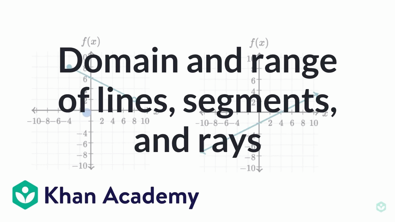 Domain and range of lines, segments, and rays | Algebra 1 (TX TEKS) | Khan Academy