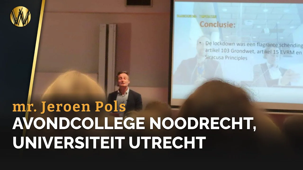 Avondcollege Noodrecht, Universiteit Utrecht - mr. Jeroen Pols